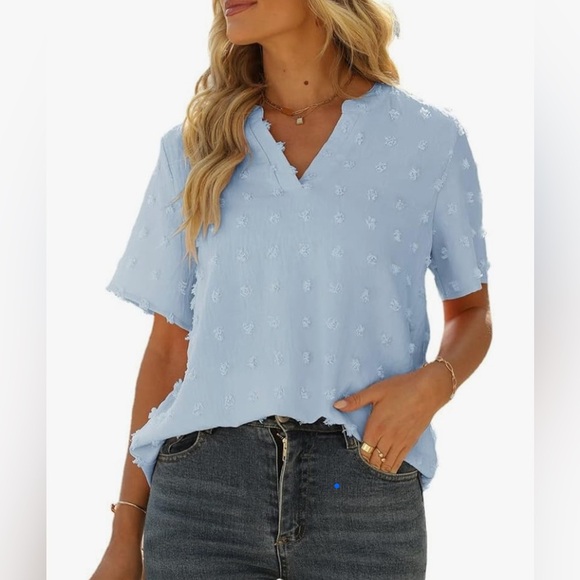 New Fantastlook Light Blue
Stylish Textured Blouse - Picture 2 of 6